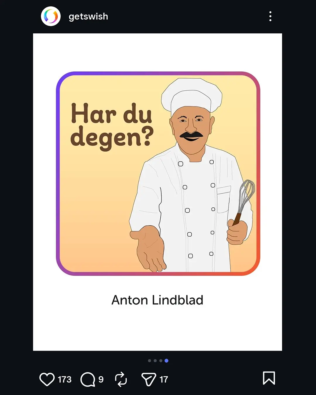 Har du degen? – Årets Swish vykort